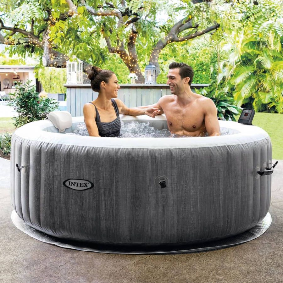 Intex Whirlpool PureSpa™ Bubble Massage Greywood Deluxe 7 delig, øxh 196x71 cm