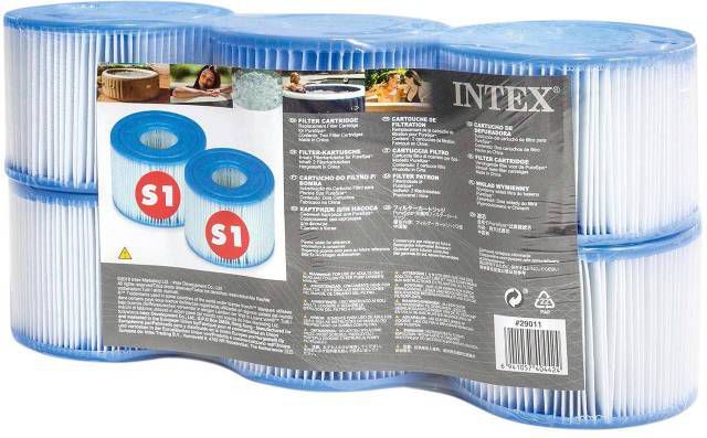 Intex Zwembadfilter Spa Katoen 10, 8 Cm Wit/blauw 6 Stuks online kopen